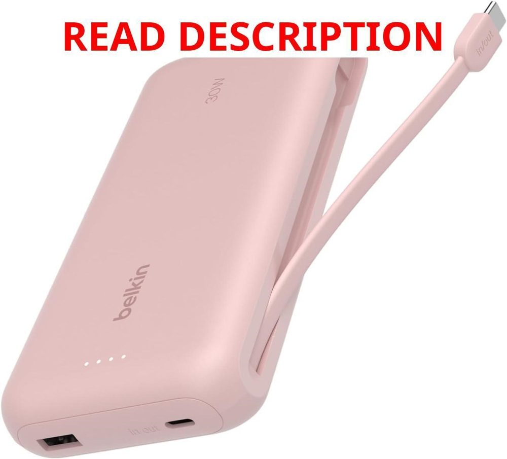 Belkin 20000mAh USB-C Power Bank Pink