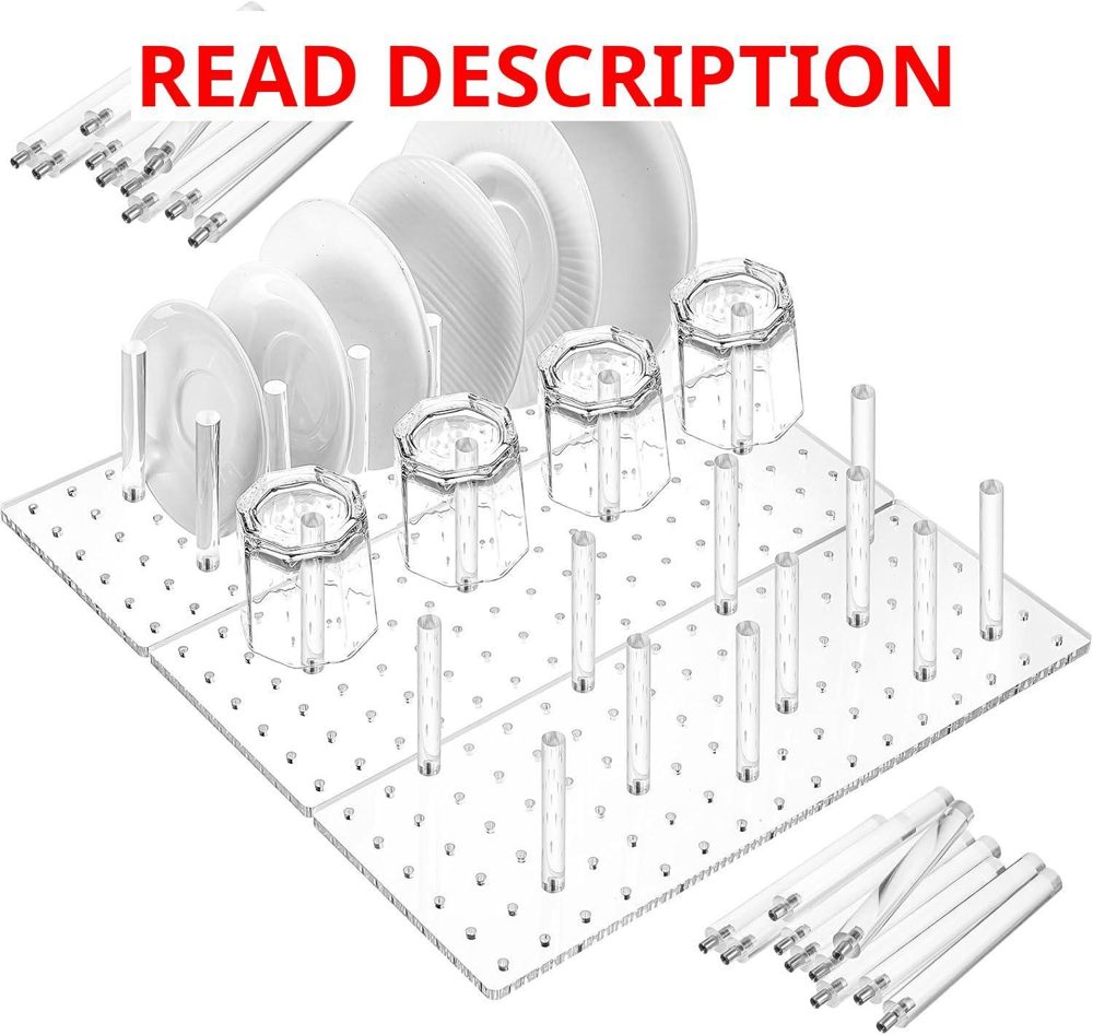 Kigley 3 Pcs Acrylic Pegboard Drawer Organizer
