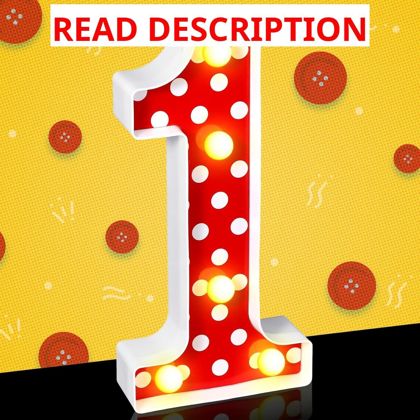 Mouse Birthday LED Light Up 1 Sign Red