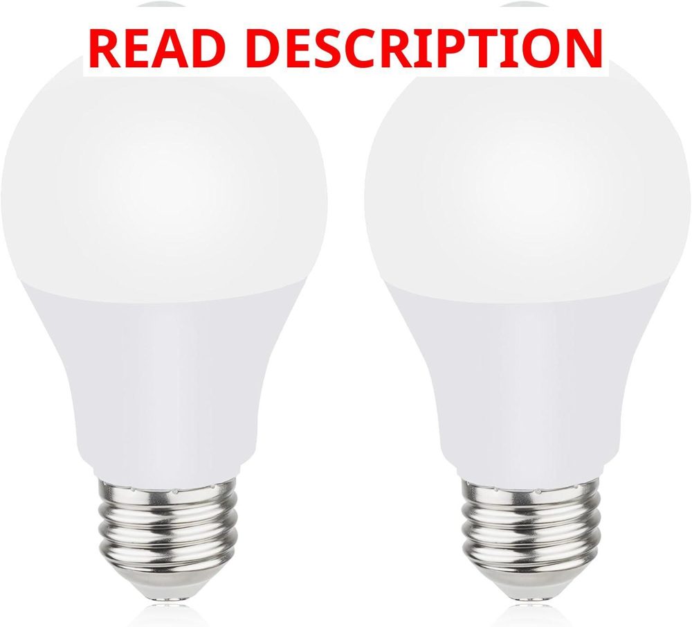 Motion Sensor Light Bulbs 9W A19 2 Pack