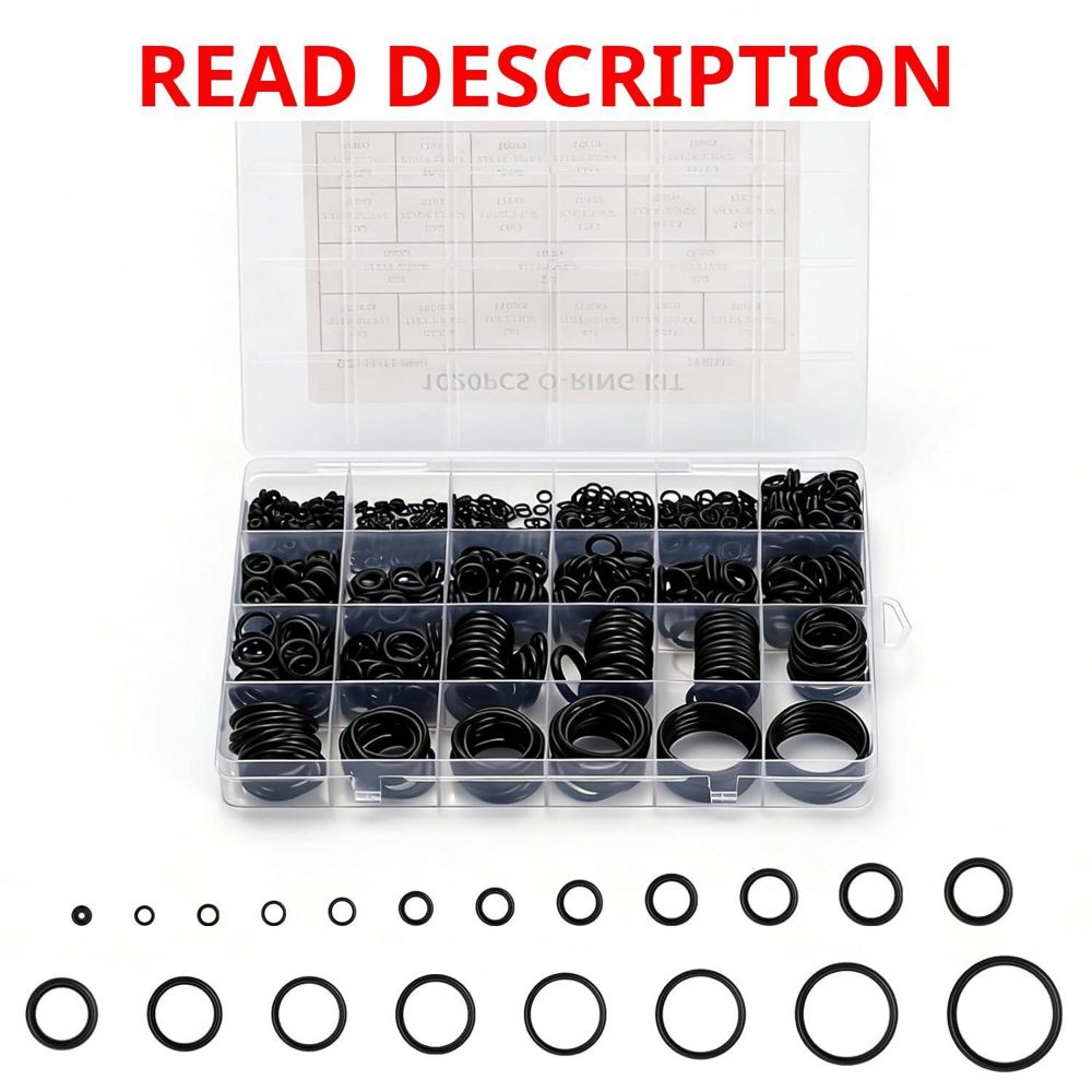 1020 Pcs O-Ring Kit 20 Sizes NBR Seals