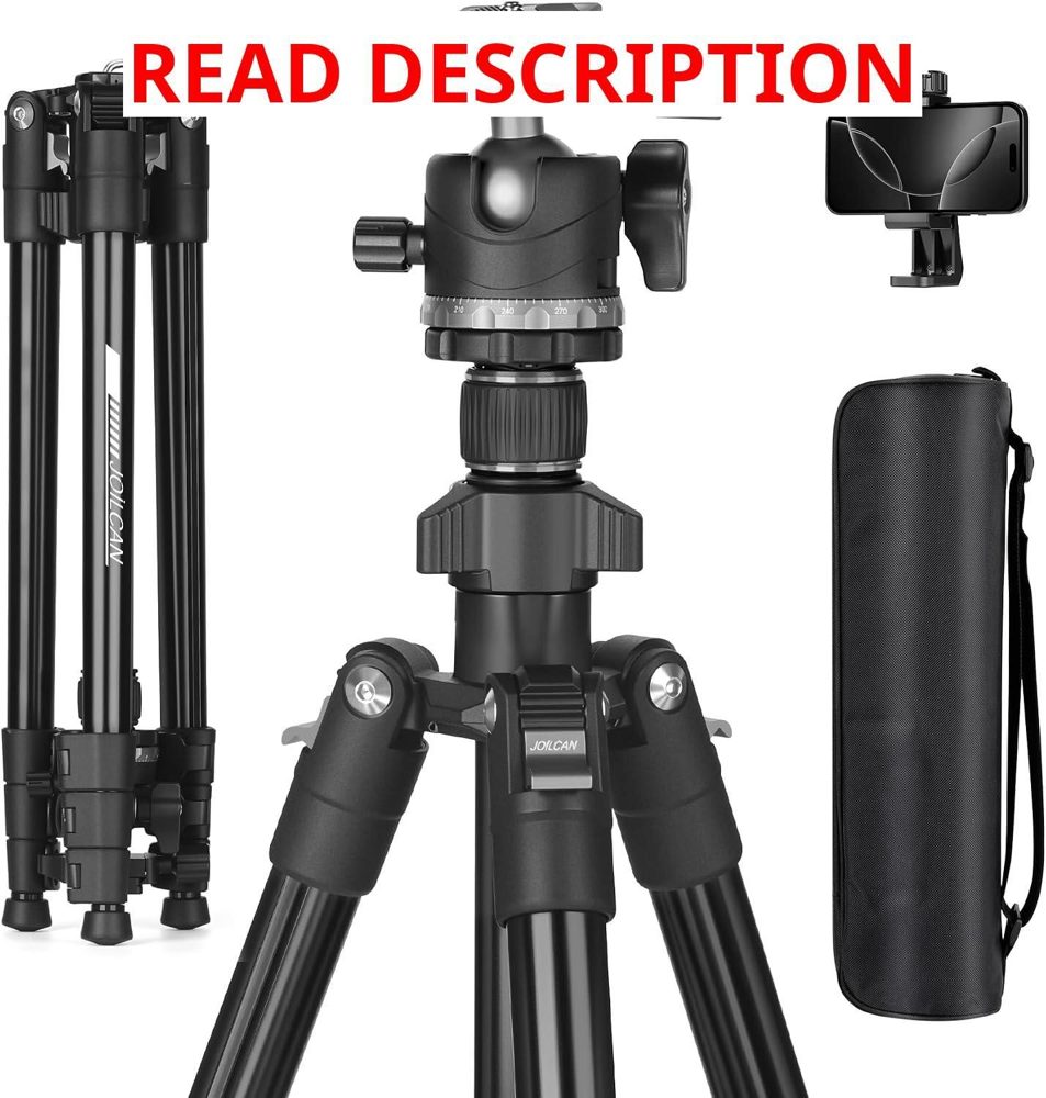 JOILCAN 66" Camera Tripod with Ball Head