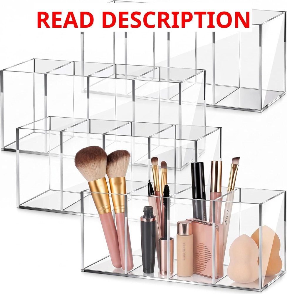 Pajean 4 Pack Clear Pencil Holder Organizer