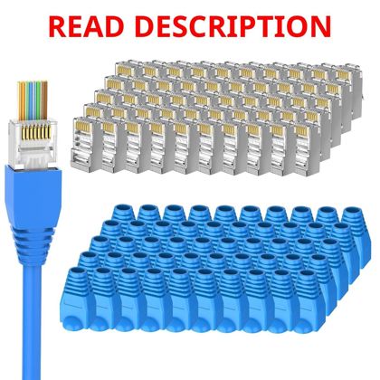 Brileine 50-Pack Cat6 Shielded RJ45 Connectors
