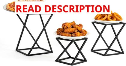 MyGift Pizza Racks: 3 Metal Stackable Risers