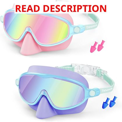 Vvinca Kids Swim Goggles 2 Pack