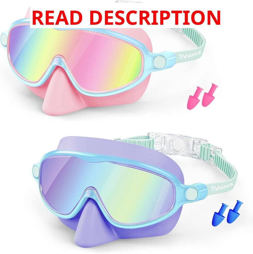 Vvinca Kids Swim Goggles 2 Pack