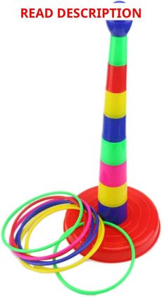 Ogrmar 18" Colorful Plastic Ring Toss Game