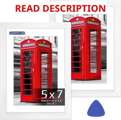 5x7 Frame Set 2   White 4x6/5x7 Plexiglass