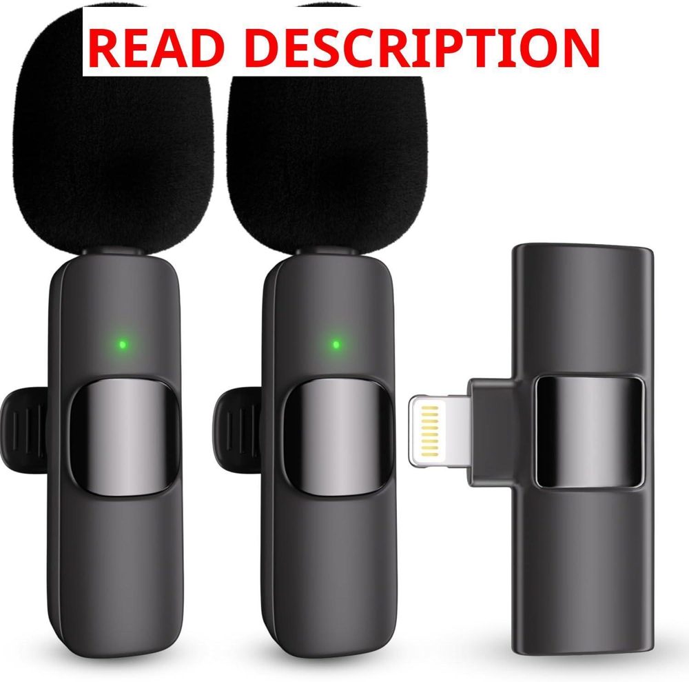 Wireless Lavalier Mic for iPhone/iPad (2-Pack)
