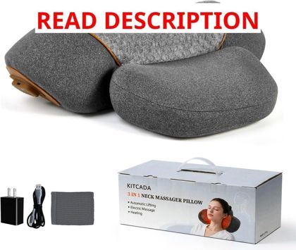JEDAWN 3-in-1 Neck Massager Pillow with Heat