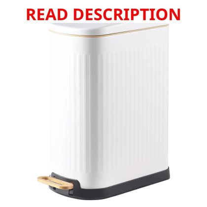 SYNCVIBE Slim Trash Can 3.5 gal White
