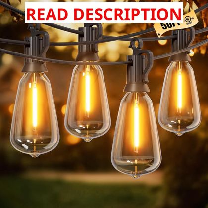 Brightown Outdoor String Lights 50FT 18+1 LED