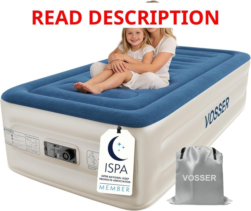 VOSSER Twin Air Mattress with Built-in Pump