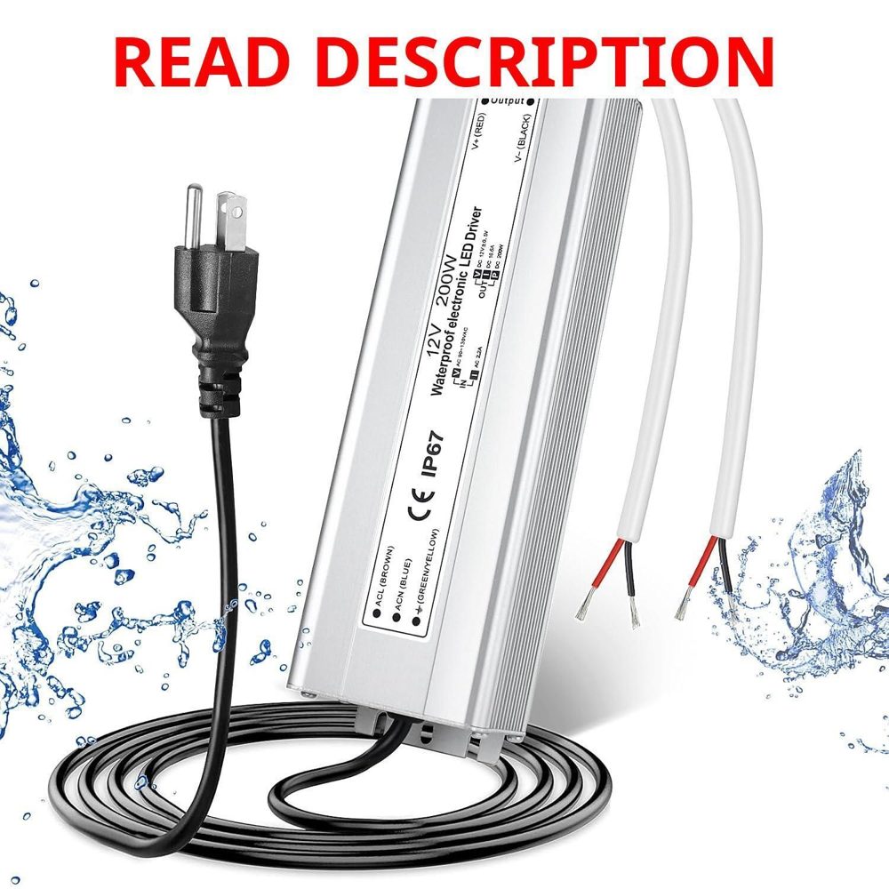 200W 12V LED Power Supply Transformer IP67