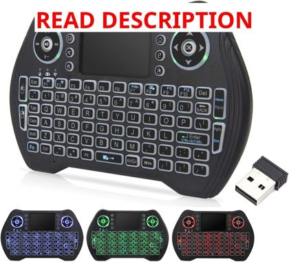 Backlit 2.4GHz Mini Keyboard with Touchpad