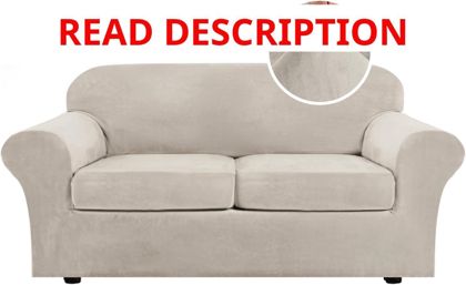 H.VERSAILTEX Velvet Plush 3pc Sofa Covers 90"