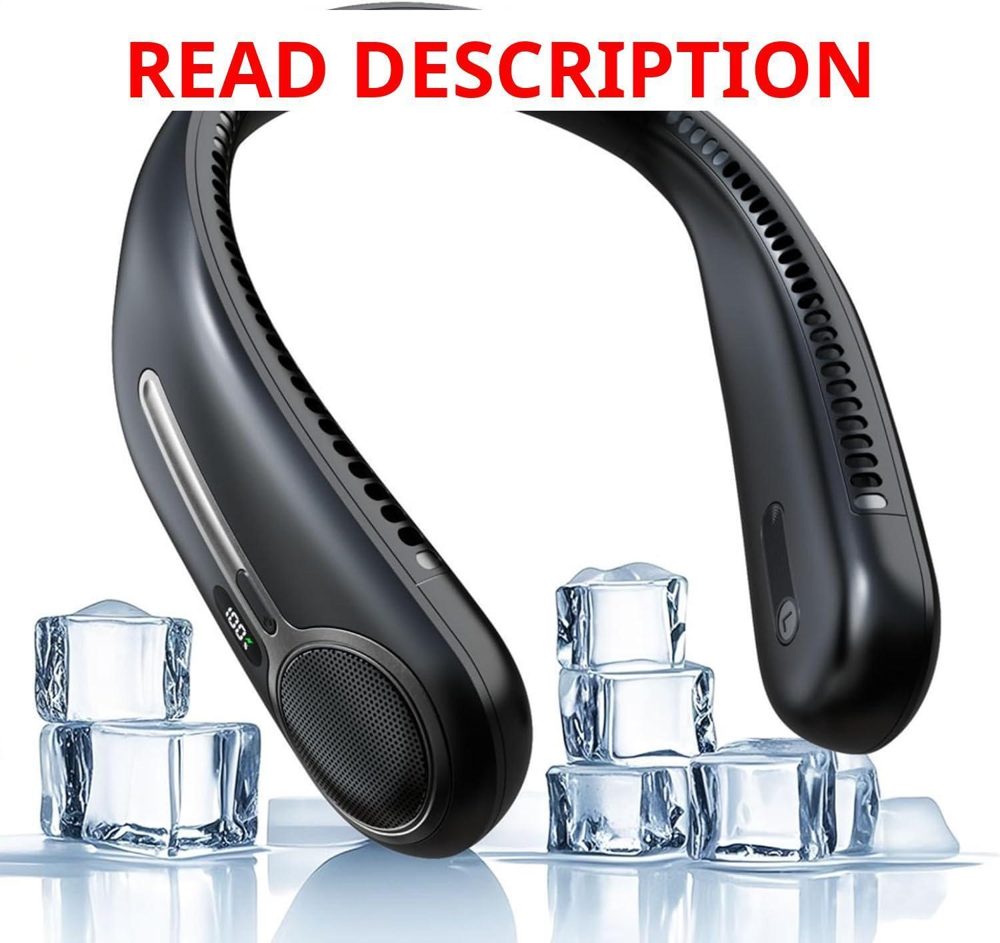 Neck Fan 6000mAh USB Rechargeable (Black)