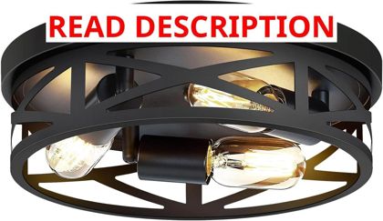 ZHU YAN 13" Farmhouse Ceiling Light 3-Light