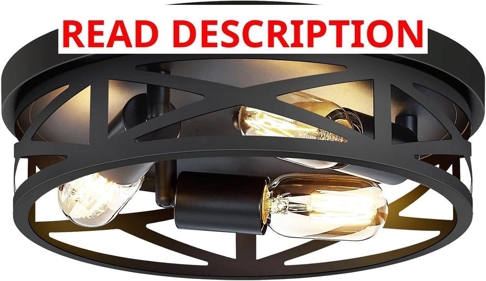 ZHU YAN 13" Farmhouse Ceiling Light 3-Light