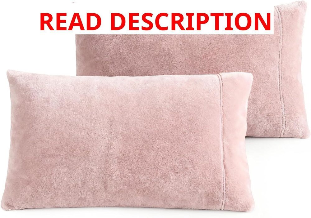 Velvet King 2 Pack Pillowcases 20x40 Mauve