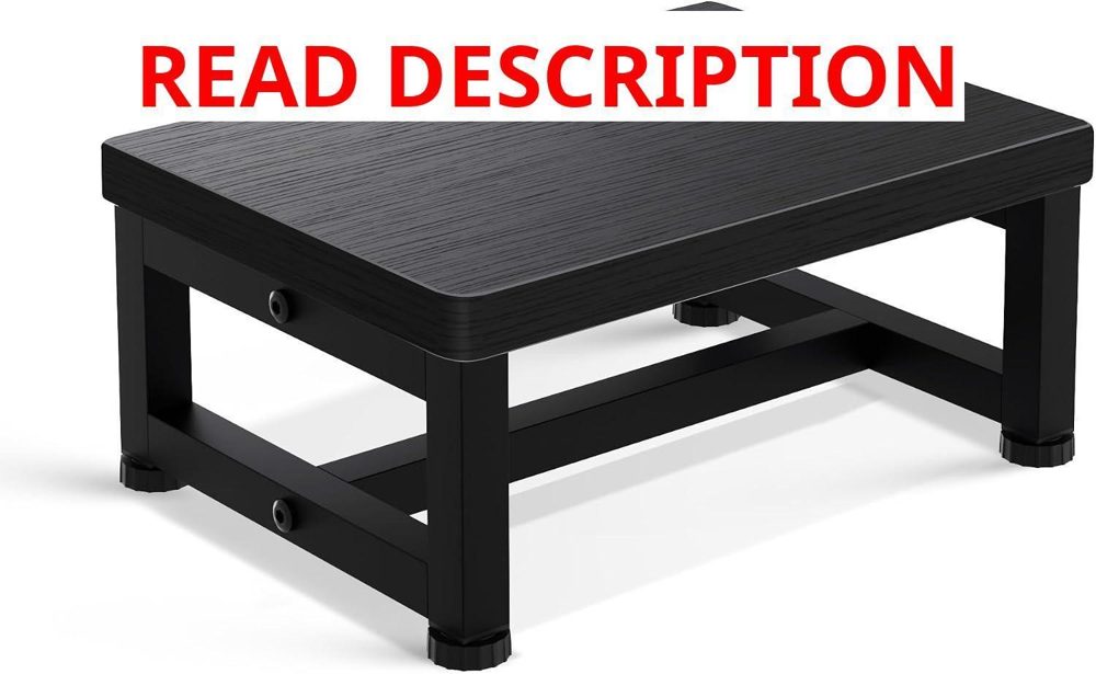 Wooden Step Stool 450LB Capacity - Black