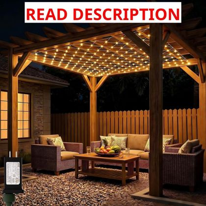 LitHome Gazebo Net Lights 200LED Warm White