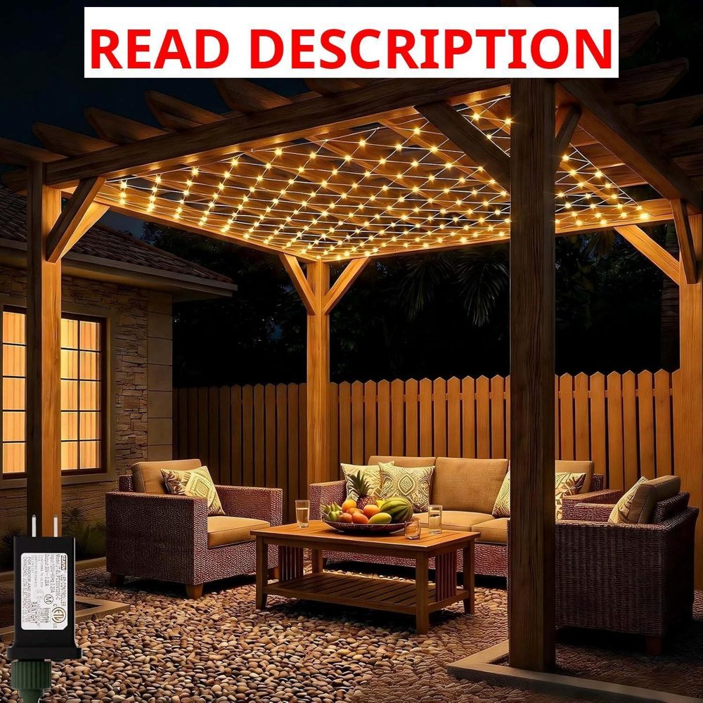LitHome Gazebo Net Lights 200LED Warm White