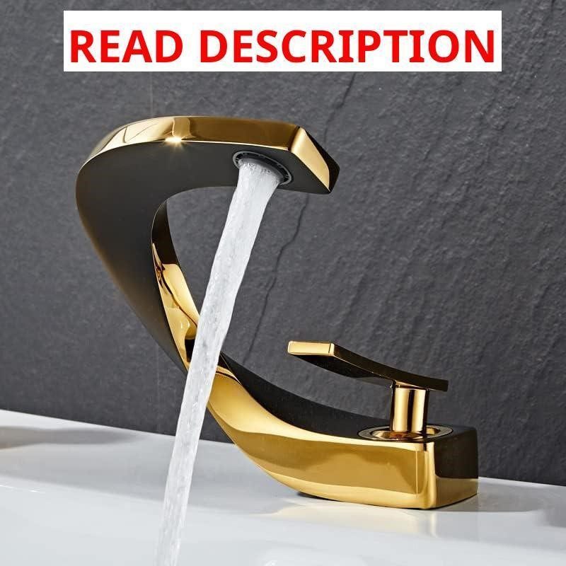 Brass Single Hole Basin Faucet Black Tap