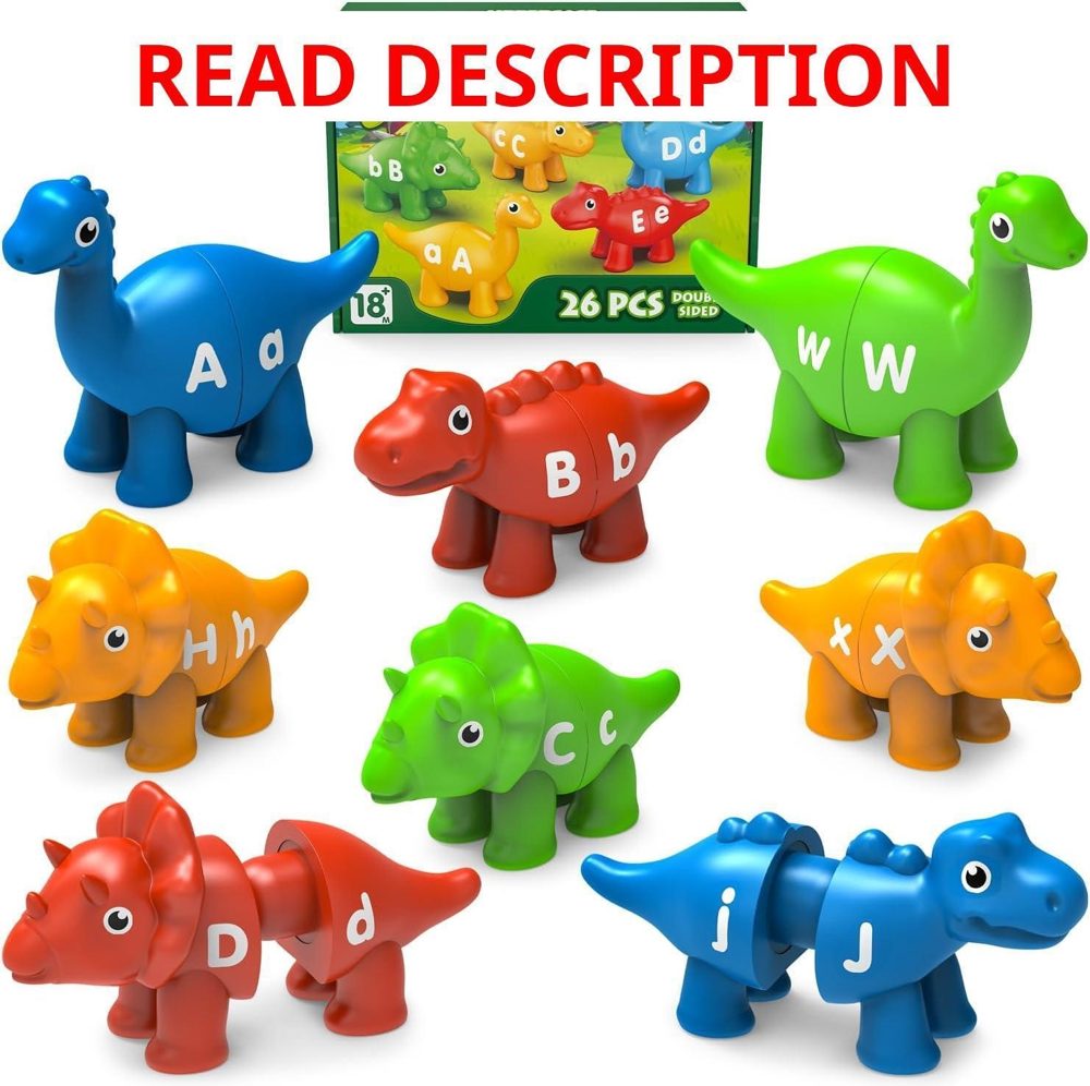 26Pcs Dinosaur Alphabet Learning Toys for 18M+