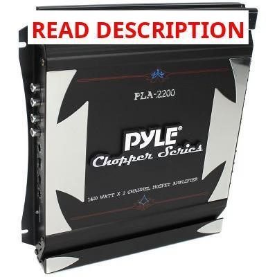Pyle PLA2200 2-Channel Car Amplifier Black