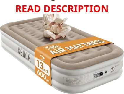 Sebor Air Mattress with Built-in Pump Twin XL