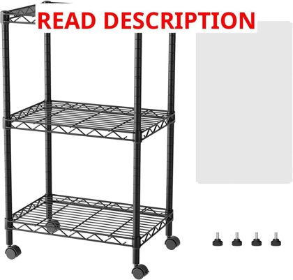 SINGAYE 3 Small Wire Shelving Unit Black