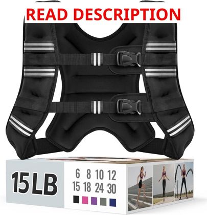 Zeerun Weighted Vest 6-30lb Reflective Stripe