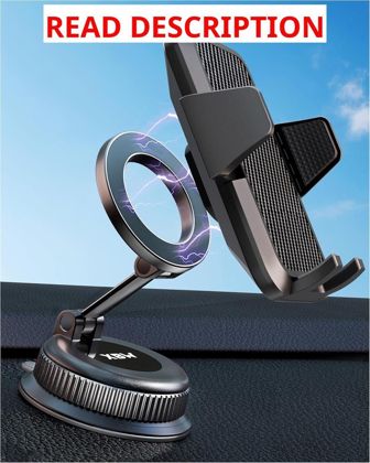 Car Phone Mount with Magnetic Clip for MagSafe