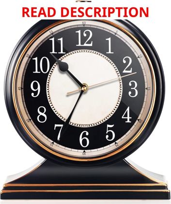 AYRELY Vintage Desk Clock 10" Dial Black