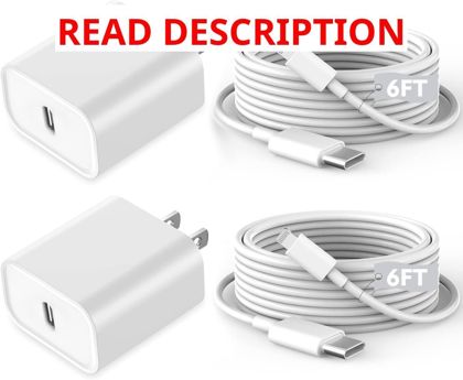 Fast iPhone Charger USB C to Lightning 6ft