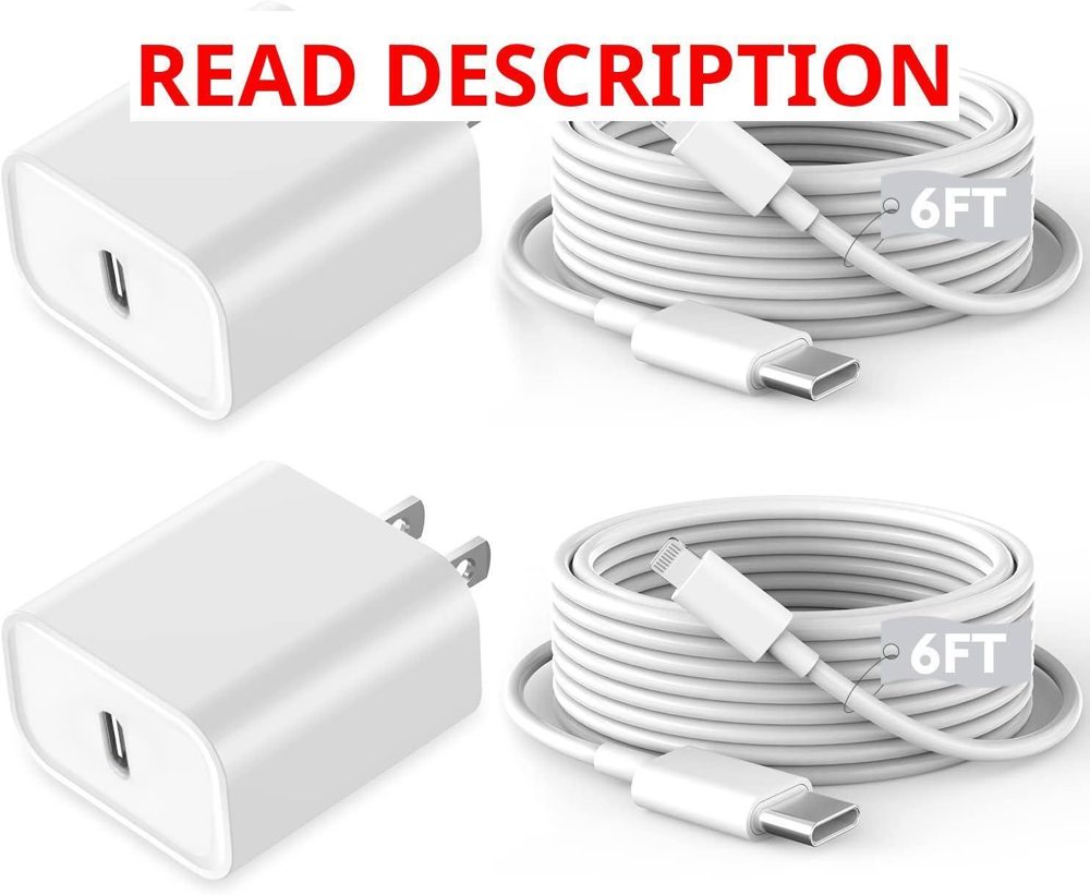Fast iPhone Charger USB C to Lightning 6ft
