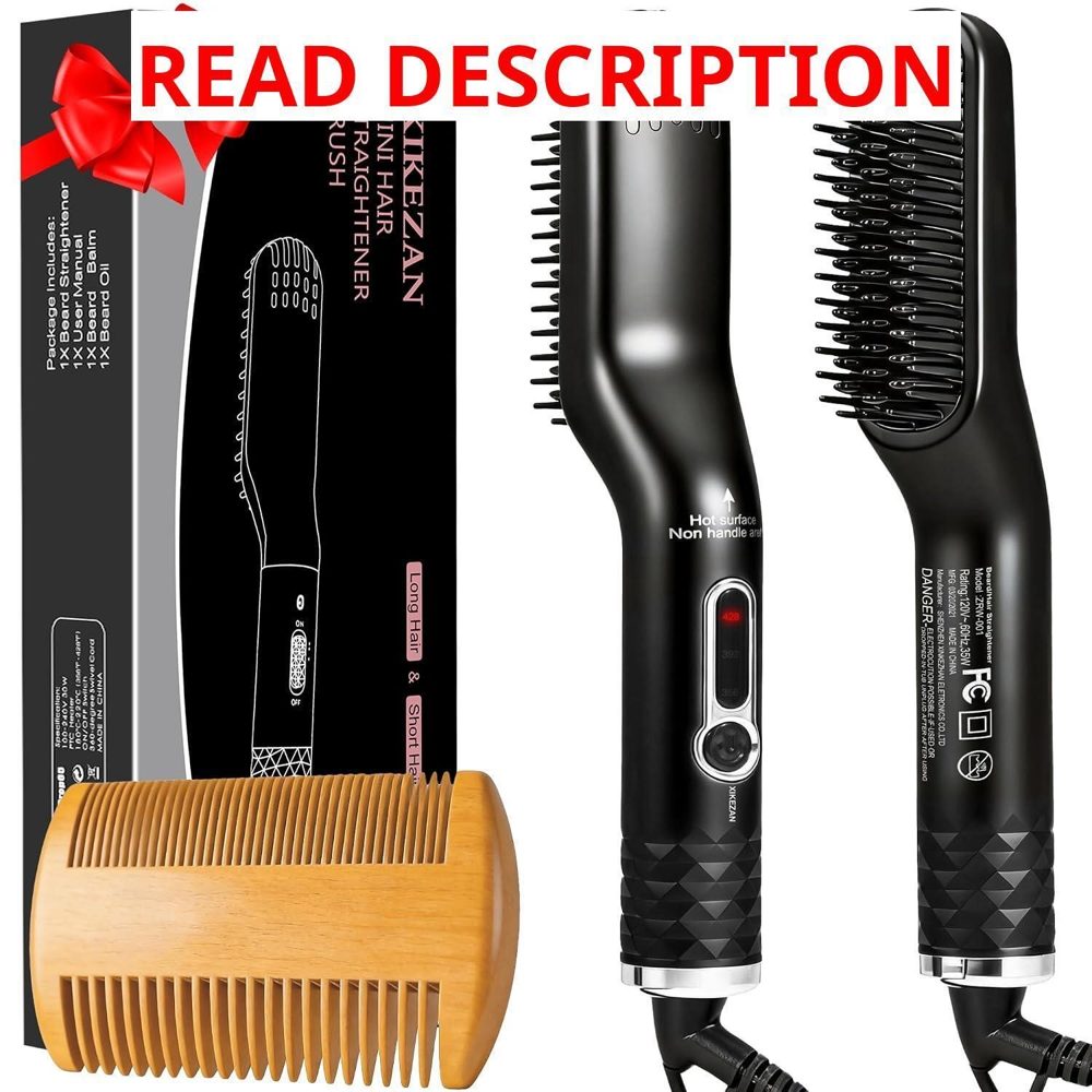 Beard Straightener Kit for Men Dual Voltage