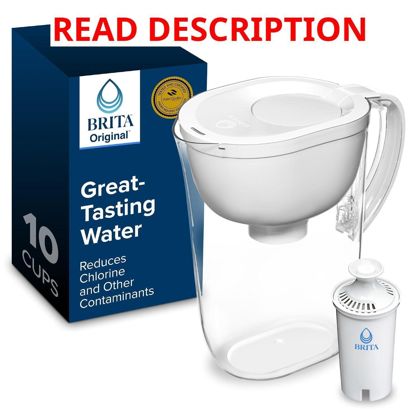 Brita Large 10-Cup Water Filter Pitcher White