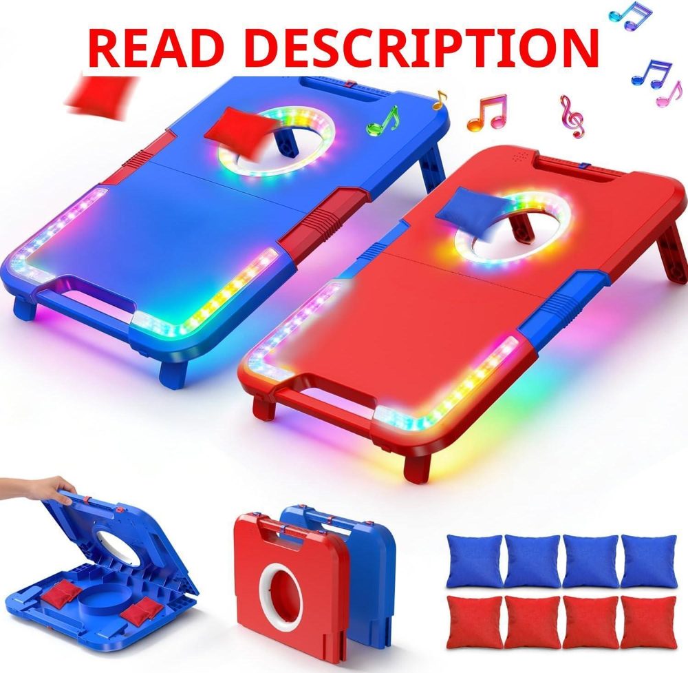 Terramus Light-Up Cornhole Board Set 2 Boards