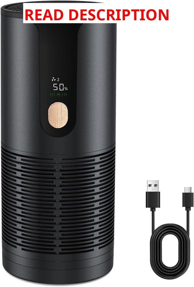 Car Air Purifier: Mini HEPA LCD Display