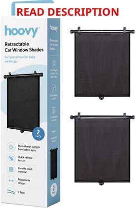 Hoovy Retractable Car Window Sun Shade 2 Pack