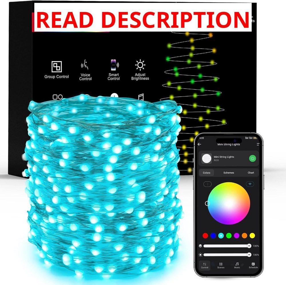 Brizled Smart Fairy Lights 66FT RGB LED Lights