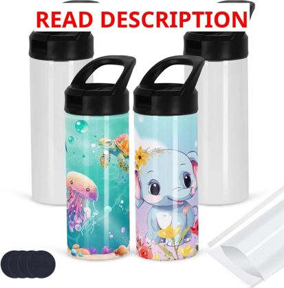 4 Pack 15 oz Sublimation Water Bottles