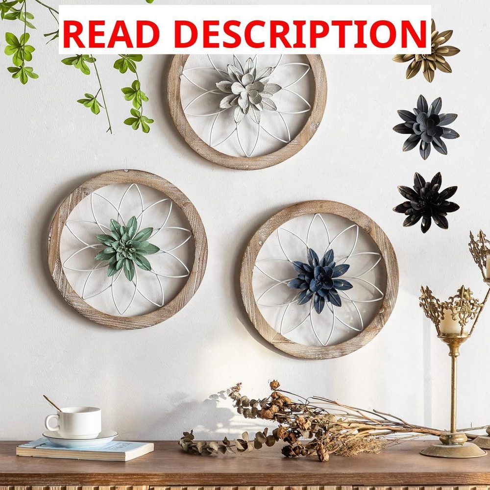 Paquesta 3-Piece Round Farmhouse Wall Decor