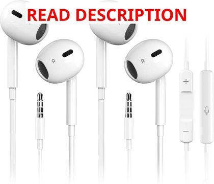 Antool Wired Earbuds with Mic 2 Pack (3.5mm)