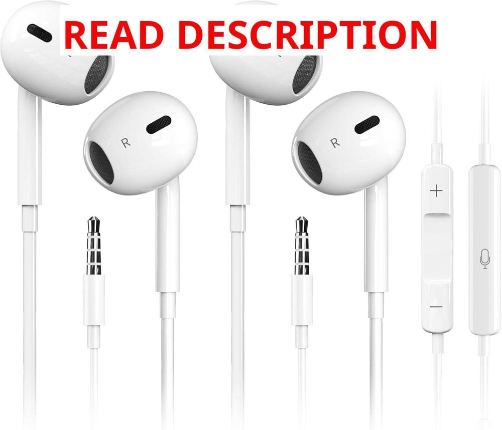 Antool Wired Earbuds with Mic 2 Pack (3.5mm)