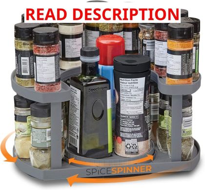 Allstar Spice Spinner: 2-Tier Organizer Grey