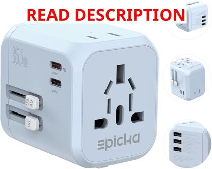 EPICKA 35W Universal Travel Adapter 6 Ports
